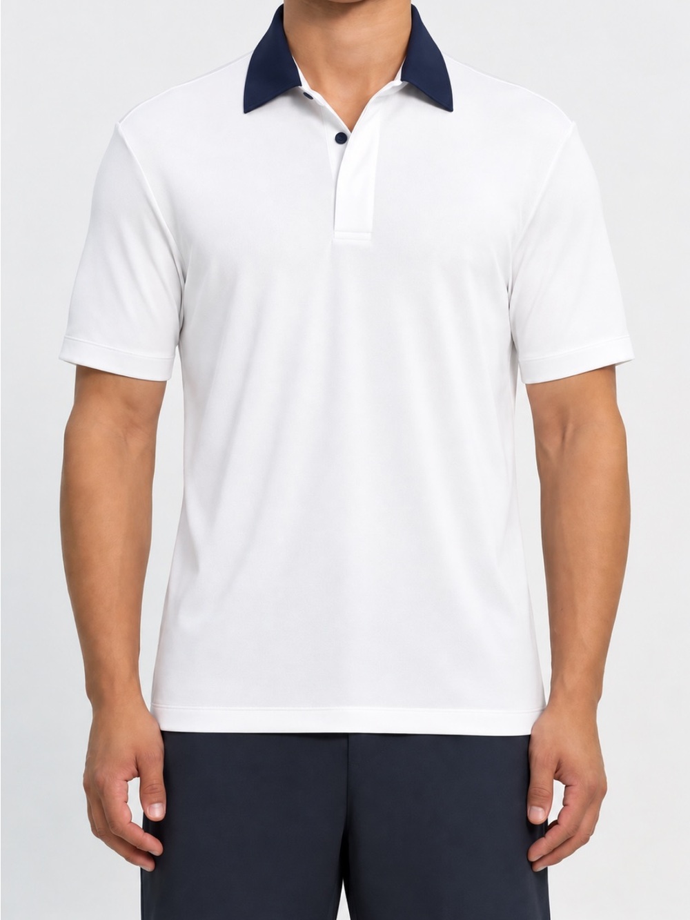 Theory Kayser Polo Anemone Milano White With Navy Collar NWT XXL